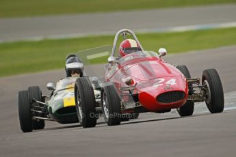© Octane Photographic Ltd. Motors TV day – Donington Park, Saturday 31st March 2012. Formula Junior 2nd session, Michael Waller - PM Poggi and Peter Anstiss - Lotus 20/22. Digital ref : 0268cb1d0164