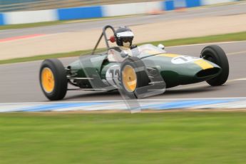 © Octane Photographic Ltd. Motors TV day – Donington Park, Saturday 31st March 2012. Formula Junior 2nd session, Peter Anstiss - Lotus 20/22. Digital ref : 0268cb7d6247