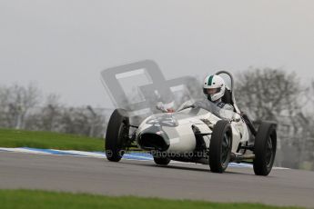 © Octane Photographic Ltd. Motors TV day – Donington Park, Saturday 31st March 2012. Formula Junior 2nd session, Justin Fleming - Elva 100. Digital ref : 0268lw7d8283