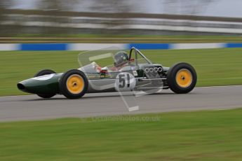 © Octane Photographic Ltd. Motors TV day – Donington Park,  Saturday 31st March 2012. Formula Junior 2nd session, Peter Anstiss - Lotus 20/22. Digital ref : 0268lw7d8532