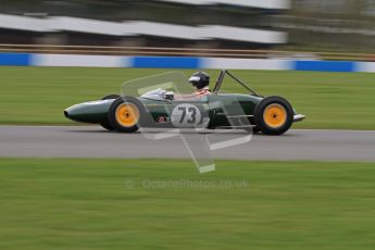 © Octane Photographic Ltd. Motors TV day – Donington Park,  Saturday 31st March 2012. Formula Junior 2nd session, Peter Anstiss - Lotus 20/22. Digital ref : 0268lw7d8561