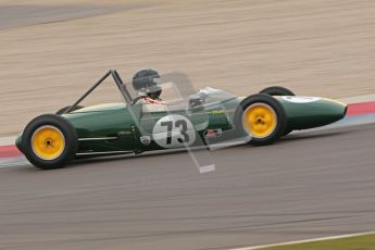© Octane Photographic Ltd. Motors TV day – Donington Park,  Saturday 31st March 2012. Formula Junior Free practice, Peter Anstiss - Lotus 20/22. Digital ref : 0264cb1d8995