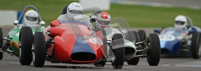 © Octane Photographic Ltd. Motors TV day – Donington Park,  Saturday 31st March 2012. Formula Junior Free practice, Pat Barford - EFAC Stanuellini. Digital ref : 0264cb7d5546