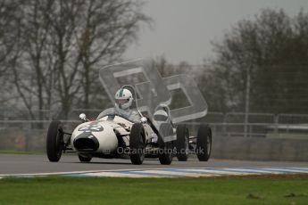© Octane Photographic Ltd. Motors TV day – Donington Park,  Saturday 31st March 2012. Formula Junior Free practice, Justin Fleming - Elva 100. Digital ref : 0264lw7d6506