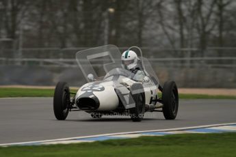 © Octane Photographic Ltd. Motors TV day – Donington Park,  Saturday 31st March 2012. Formula Junior Free practice, Justin Fleming - Elva 100. Digital ref : 0264lw7d6583