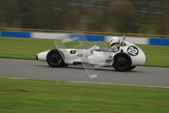 © Octane Photographic Ltd. Motors TV day – Donington Park,  Saturday 31st March 2012. Formula Junior Free practice, Justin Fleming - Elva 100. Digital ref : 0264lw7d6786