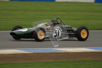 © Octane Photographic Ltd. Motors TV day – Donington Park,  Saturday 31st March 2012. Formula Junior Free practice, Michael Hibberd - Lotus 27. Digital ref : 0264lw7d6994