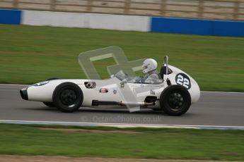 © Octane Photographic Ltd. Motors TV day – Donington Park,  Saturday 31st March 2012. Formula Junior Free practice, Justin Fleming - Elva 100. Digital ref : 0264lw7d7018