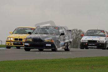 © Octane Photographic Ltd. Motors TV day – Donington Park,  Saturday 31st March 2012. Kumho BMW Championship, Peter Miller - BMW E36 328is and Richard Marsh - BMW E30 M3. Digital ref : 0266lw7d7589
