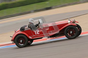 © Octane Photographic Ltd. Motors TV day – Donington Park,  Saturday 31st March 2012. VSCC Pre-War Sportscars, Roger Buxton - Alfa Romeo 6C Zagato Spyder. Digital ref : 0265cb7d5736