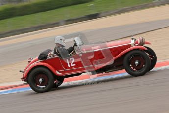 © Octane Photographic Ltd. Motors TV day – Donington Park, Saturday 31st March 2012. VSCC Pre-War Sportscars, Roger Buxton - Alfa Romeo 6C Zagato Spyder. Digital ref : 0265cb7d5736