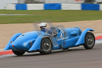 © Octane Photographic Ltd. Motors TV day – Donington Park,  Saturday 31st March 2012. VSCC Pre-War Sportscars, Ralph Robins - Delahaye 135. Digital ref : 0265cb7d5781