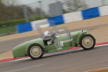 © Octane Photographic Ltd. Motors TV day – Donington Park, Saturday 31st March 2012. VSCC Pre-War Sportscars, David Lamb - Riley Brooklands. Digital ref : 0265cb7d5828