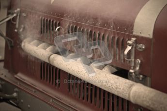 © Octane Photographic Ltd. Motors TV day – Donington Park,  Saturday 31st March 2012. VSCC Pre-War Sportscars with a retro look edit, Neil Twyman - Alfa Romeo 8C. Digital ref : 0270cb1d8873