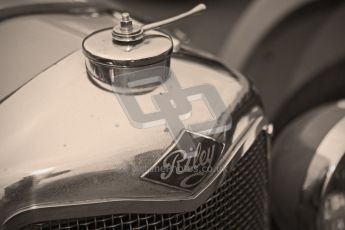 © Octane Photographic Ltd. Motors TV day – Donington Park,  Saturday 31st March 2012. VSCC Pre-War Sportscars with a retro look edit, Clive Temple - Riley Brooklands. Digital ref : 0270cb1d8874
