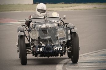 © Octane Photographic Ltd. Motors TV day – Donington Park,  Saturday 31st March 2012. VSCC Pre-War Sportscars with a retro look edit, Brandon Smith-Hilliard - MG K3. Digital ref : 0270cb1d9125