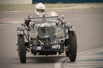 © Octane Photographic Ltd. Motors TV day – Donington Park,  Saturday 31st March 2012. VSCC Pre-War Sportscars with a retro look edit, Brandon Smith-Hilliard - MG K3. Digital ref : 0270cb1d9125