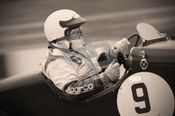 © Octane Photographic Ltd. Motors TV day – Donington Park,  Saturday 31st March 2012. VSCC Pre-War Sportscars with a retro look edit, Norman Pemberton - Talbot 95/105. Digital ref : 0270cb1d9261