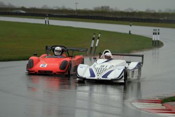 © Jones Photography. OSS Championship Round 1, Snetterton, 28th April 2012. Ake Bornebush, Radical Pro 6 and Robert Ball Nemesis RME 7. Digital Ref: 0390CJ7D0657