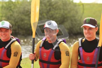 © Octane Photographic Ltd. 2012 World Superbike Championship – European GP – Donington Park. Media Day at the National Watersports Centre, Nottingham. 10th May 2012. Sam Lowes, Leon Haslam and Chaz Davies. Digital Ref : 0324cb7d0584