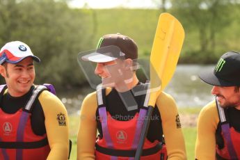 © Octane Photographic Ltd. 2012 World Superbike Championship – European GP – Donington Park. Media Day at the National Watersports Centre, Nottingham. 10th May 2012. Sam Lowes, Leon Haslam and Chaz Davies. Digital Ref : 0324cb7d0591