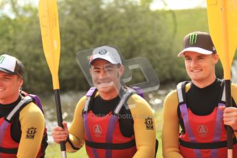 © Octane Photographic Ltd. 2012 World Superbike Championship – European GP – Donington Park. Media Day at the National Watersports Centre, Nottingham. 10th May 2012. Sam Lowes, Leon Haslam and Chaz Davies. Digital Ref : 0324cb7d0597