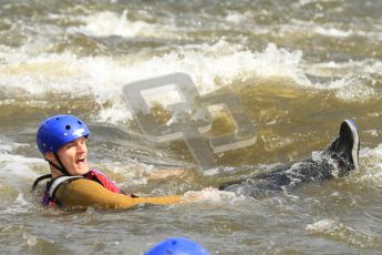 © Octane Photographic Ltd. 2012 World Superbike Championship – European GP – Donington Park. Media Day at the National Watersports Centre, Nottingham. 10th May 2012. Chaz Davies in the water. Digital Ref : 0324cb7d0838