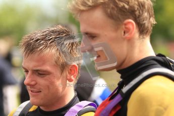 © Octane Photographic Ltd. 2012 World Superbike Championship – European GP – Donington Park. Media Day at the National Watersports Centre, Nottingham. 10th May 2012. Sam Lowes and Chaz Davies.Digital Ref : 0324cb7d0935