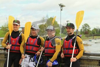 © Octane Photographic Ltd. 2012 World Superbike Championship – European GP – Donington Park. Media Day at the National Watersports Centre, Nottingham. 10th May 2012. Sam Lowes, Leon Haslam, Chaz Davies and Eugene Laverty. Digital Ref : 0324lw7d1319