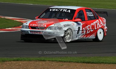 © Carl Jones / Octane Photographic Ltd. Silverstone Classic. Fujifilm Touring Car Trophy 1970-2000. 22nd July 2012. Alex Schooledge, Vauxhall Vectra. Digital Ref : 0415CJ7D1311