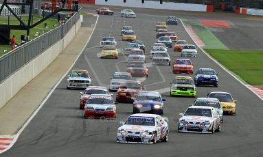 © Carl Jones / Octane Photographic Ltd. Silverstone Classic. Fujifilm Touring Car Trophy 1970-2000. The Start. 21st July 2012. Digital Ref : 0414CJ7D0579