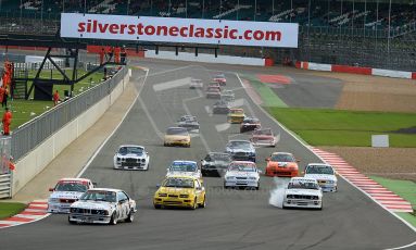 © Carl Jones / Octane Photographic Ltd. Silverstone Classic. Fujifilm Touring Car Trophy 1970-2000. The Start. 21st July 2012. Digital Ref : 0414CJ7D0604
