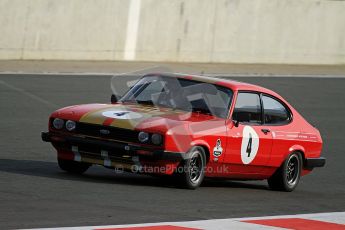 © Carl Jones / Octane Photographic Ltd. Silverstone Classic. Fujifilm Touring Car Trophy 1970-2000. Christoper Ballard, Ford Capri. 21st July 2012. Digital Ref : 0414CJ7D0741