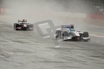 © 2012 Octane Photographic Ltd. British GP Silverstone - Saturday 7th July 2012 - GP2 Race 1© 2012 Octane Photographic Ltd. British GP Silverstone - Friday 6th July 2012 - GP2 Practice - Barwa Addax team - Johnny Cecotto and Jolyon Palmer - iSport Internationsl. Digital Ref : 0400lw1d3301