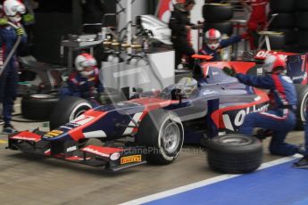 © 2012 Octane Photographic Ltd. British GP Silverstone - Saturday 7th July 2012 - GP2 Race 1 - iSport International - Marcus Ericsson pit stop. Digital Ref : 0400lw7d6248