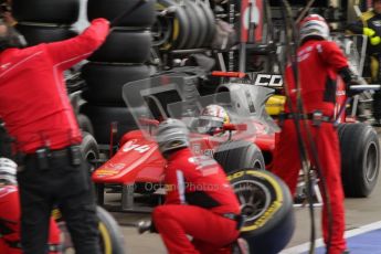 © 2012 Octane Photographic Ltd. British GP Silverstone - Friday 6th July 2012 - GP2 Practice - Scuderia Coloni pit stop- Stefano Coletti. Digital Ref : 0400lw7d6272