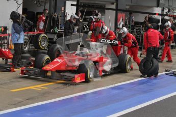 © 2012 Octane Photographic Ltd. British GP Silverstone - Friday 6th July 2012 - GP2 Practice - Scuderia Coloni pit stop- Stefano Coletti. Digital Ref : 0400lw7d6331