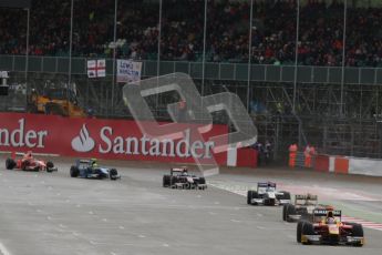 © 2012 Octane Photographic Ltd. British GP Silverstone - Saturday 7th July 2012 - GP2 Race 1, the pack bunched up ready to go again! Digital Ref : 0400lw7d6352