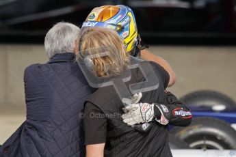 © 2012 Octane Photographic Ltd. British GP Silverstone - Saturday 7th July 2012 - GP2 Race 1, Esteban Gutierrez gets proud congratulations after winning the race. Digital Ref : 0400lw7d6579