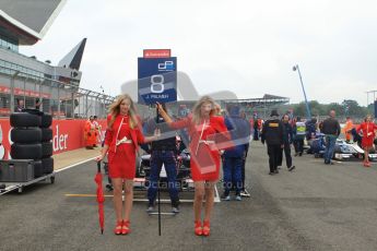 © 2012 Octane Photographic Ltd. British GP Silverstone - Sunday 8th July 2012 - GP2 Race 2 - iSport International - Jolyon Palmer on the grid with his Santander grid girls. Digital Ref : 0401lw7d0539