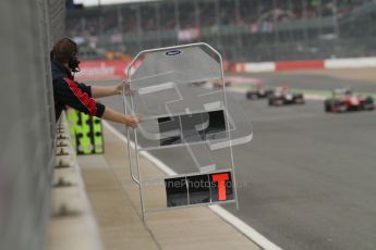 © 2012 Octane Photographic Ltd. British GP Silverstone - Sunday 8th July 2012 - GP2 Race 2 - iSport pitcrew keep Jolyon Palmer and Marcus Ericsson up to date. Digital Ref : 0401lw7d7162
