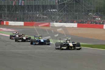 © 2012 Octane Photographic Ltd. British GP Silverstone - Sunday 8th July 2012 - GP2 Race 2 - Caterham Racing - Giedo van der Garde heads his part of thr pack. Digital Ref : 0401lw7d7205