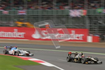 © 2012 Octane Photographic Ltd. British GP Silverstone - Sunday 8th July 2012 - GP2 Race 2 - Lotus GP - Esteban Gutierrez leads Johnny Cecotto. Digital Ref : 0401lw7d7417