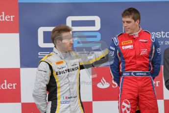 © 2012 Octane Photographic Ltd. British GP Silverstone - Sunday 8th July 2012 - GP2 Race 2 - Davide Valsecchi and Luiz Razia on the podium. Digital Ref : 0401lw7d7593