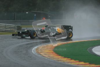 © 2012 Octane Photographic Ltd. Belgian GP Spa - Friday 31st August 2012 - F1 Practice 2. Caterham CT01 - Heikki Kovalainen spins. Digital Ref : 0483lw1d4821