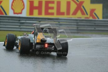 © 2012 Octane Photographic Ltd. Belgian GP Spa - Friday 31st August 2012 - F1 Practice 2. Caterham CT01 - Heikki Kovalainen spins. Digital Ref : 0483lw1d4835