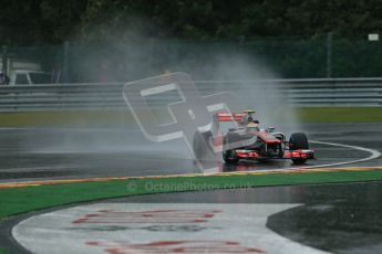 © 2012 Octane Photographic Ltd. Belgian GP Spa - Friday 31st August 2012 - F1 Practice 2. McLaren MP4/27 - Lewis Hamilton outbrakes himself at turn 6. Digital Ref : 0483lw1d4950