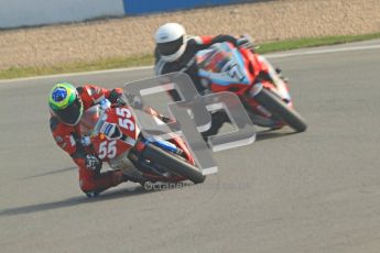 © Octane Photographic Ltd. Thundersport – Donington Park -  24th March 2012. Morello Services Thundersport GP1 / Superstock 1000, Donald MacFadyen and Adam Robinson. Digital ref : 0258cb7d3056