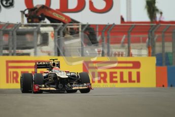 © 2012 Octane Photographic Ltd. European GP Valencia - Friday 22nd June 2012 - F1 Practice 1. Lotus E20 - Romain Grosjean. Digital Ref : 0367lw1d2828