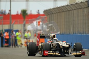 © 2012 Octane Photographic Ltd. European GP Valencia - Friday 22nd June 2012 - F1 Practice 1. Lotus E20 - Kimi Raikkonen. Digital Ref : 0367lw1d2892